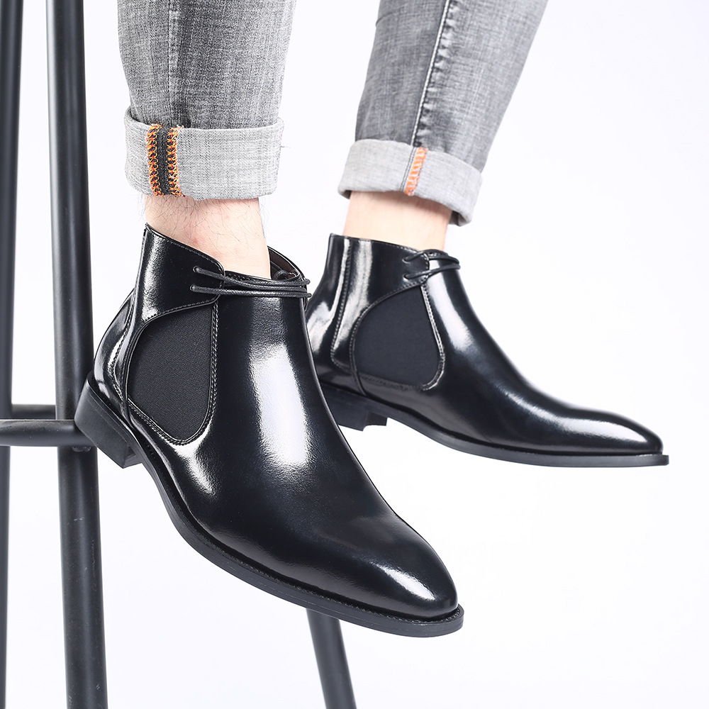 Pointed Small Leather Shoes Lightweight 48 Large Size Gentleman High Top