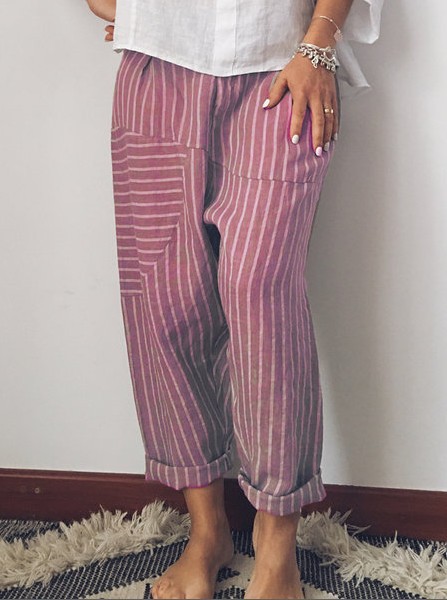 Title 4, Cotton and linen stripe trousers