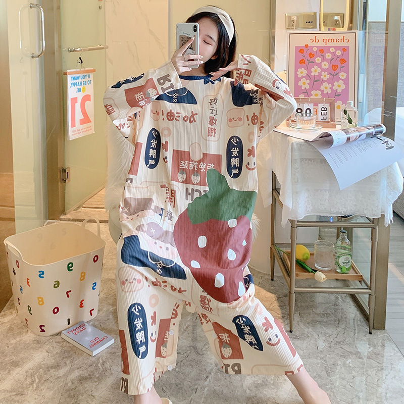 بيجاما نسائية قطعة واحدة بأكمام طويلة جديدة