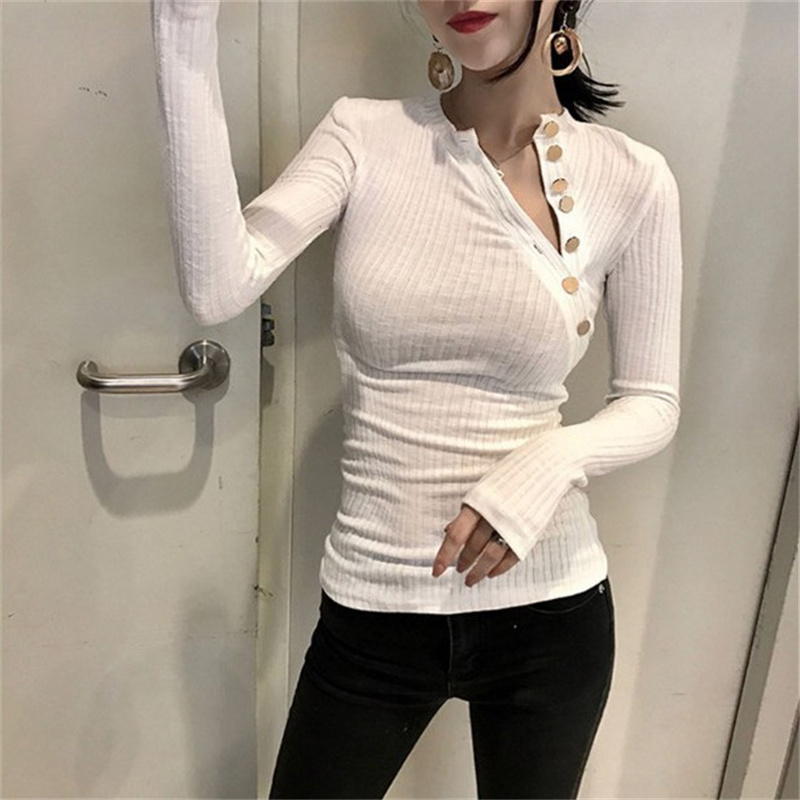 Women's Casual Versatile Tight-fitting Low Neck Bottoming Shirt