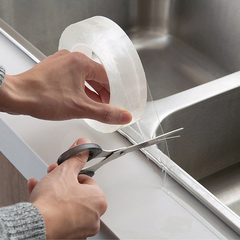 Waterproof Caulk Strip Sealing Tapes Anti-Mildew Clear