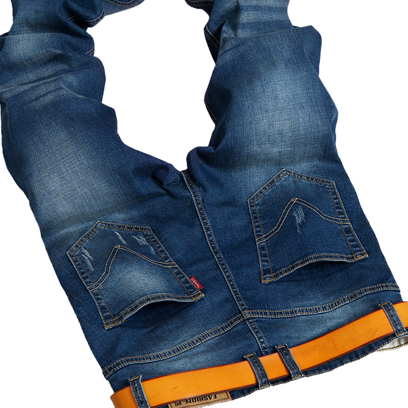 Men's Plus Size Stretch Jeans With Small Feet