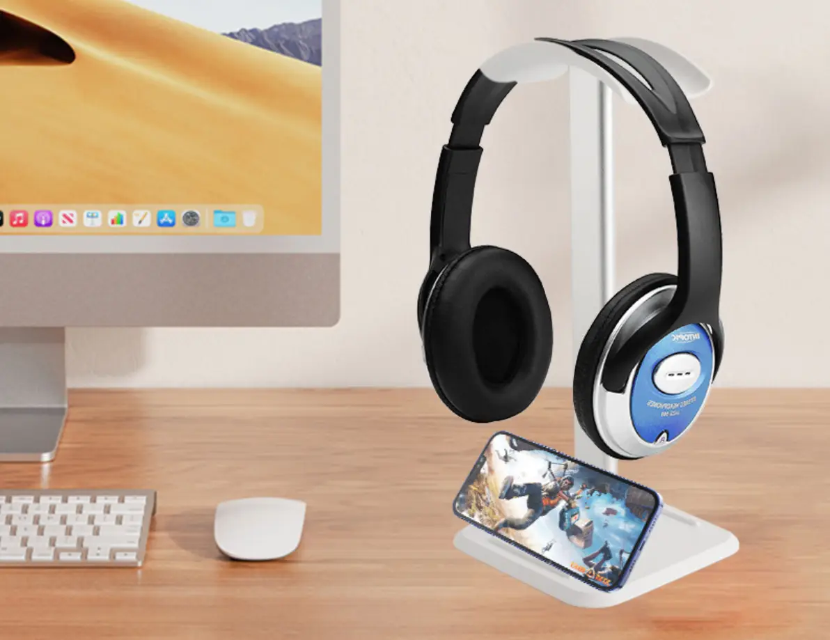 Aluminum Alloy Headphone Stand, Hanging Rack, Computer Game Headset Display Stand, Neck Hanging Headphone Stand