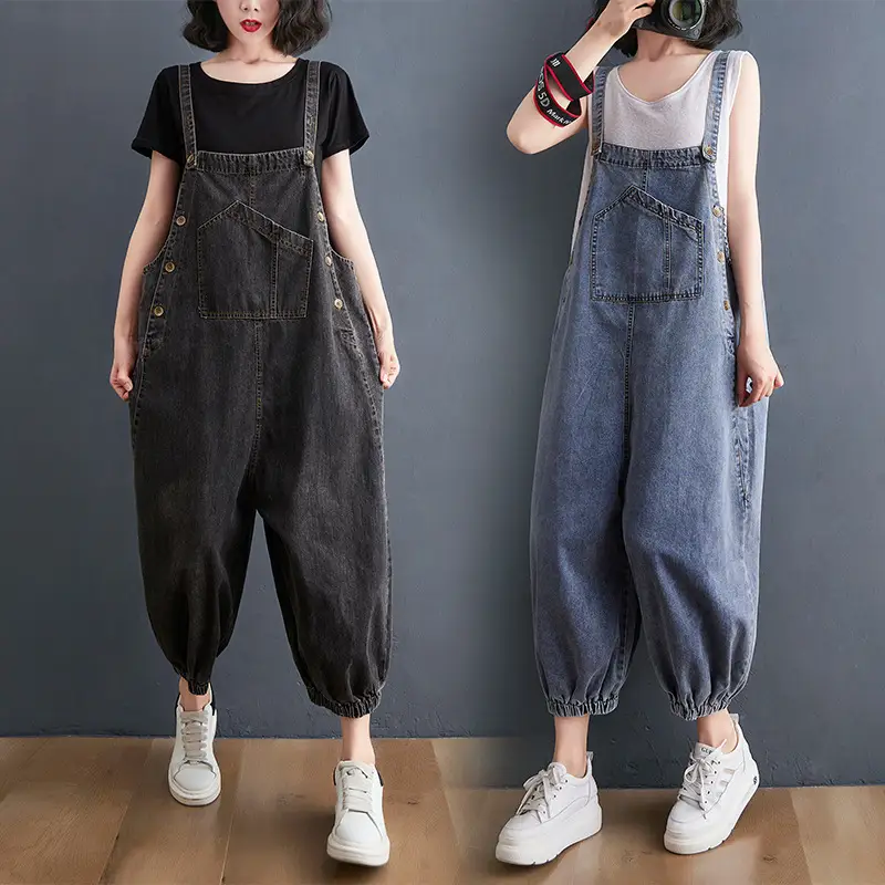 Women's New Straight Denim Overalls All Match