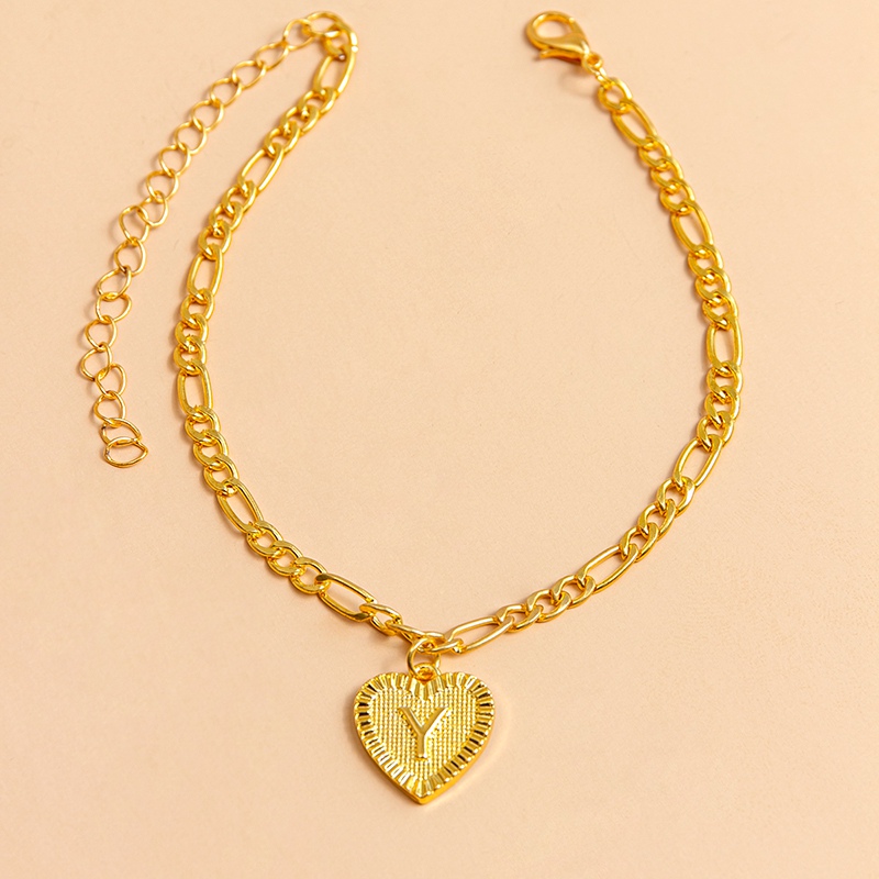 … Color Heart Pendant Foot Bracelets Women