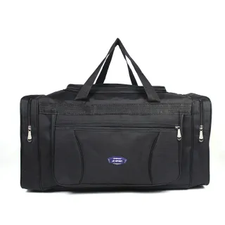 Large Capacity Oxford Cloth Waterproof Lightweight Foldable Travel Tote Bag - Black