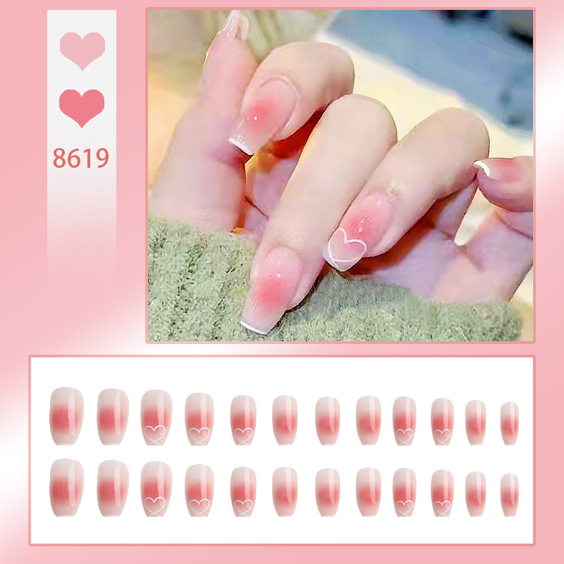 Title 3, Unhas Postiças Degradê Blush Fingertip Love Wea...