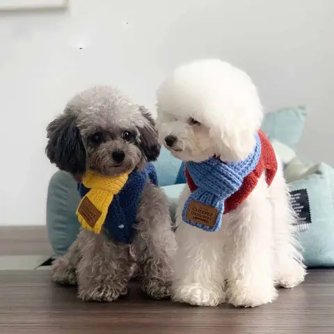 Winter Dog Collar Bandana Neckscarf Warm Snow Pet Cat