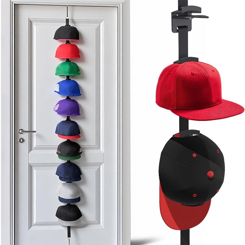 10 Hooks Baseball Cap Rack Hat Holder Home Organizer