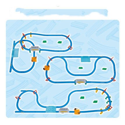 American Three-section Electric Train Deluxe Track Set
