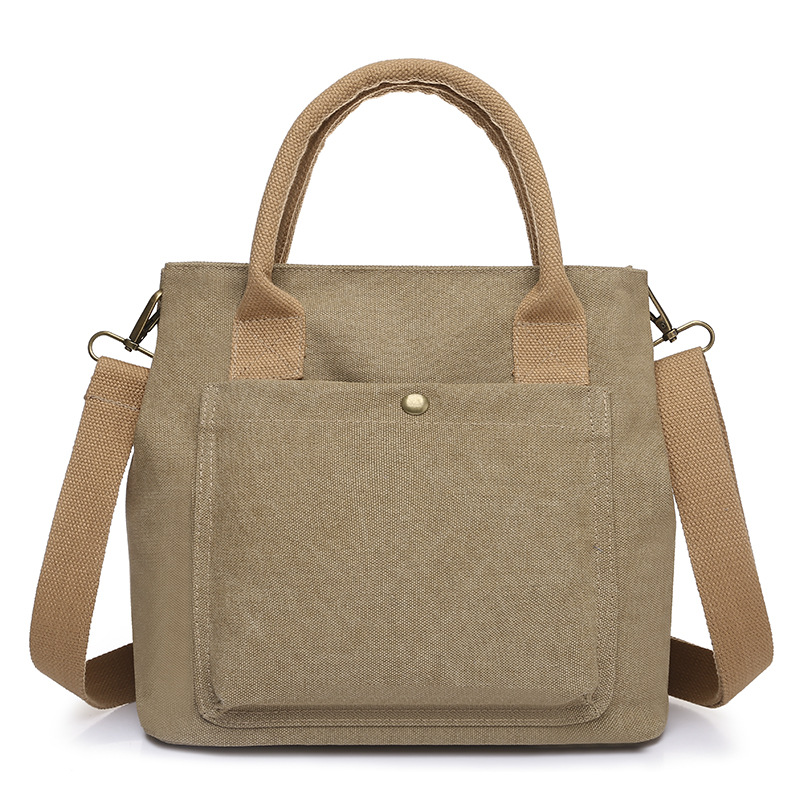 Fashion Handbag Without Ladies Embroidery Thread Fabric Khaki - Shop at LoveMi