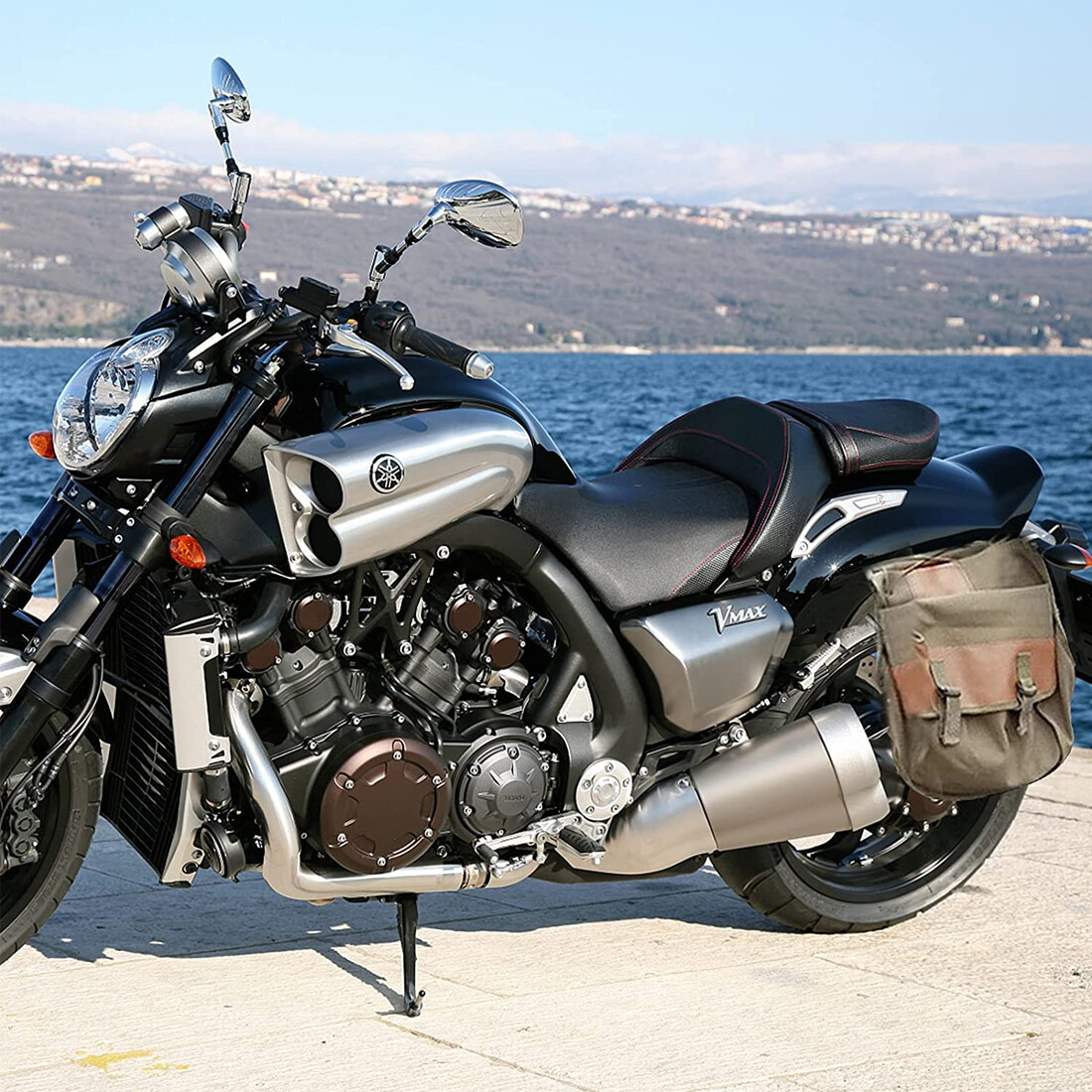 Motorcycle Saddle Bags Throw Over Panniers Travel Expandable Saddlebag UK