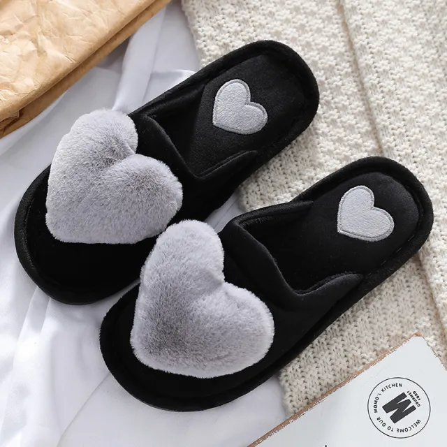 Cotton Slippers Floor Non slip Warm Korean Women's Grey - Shop at LoveMi