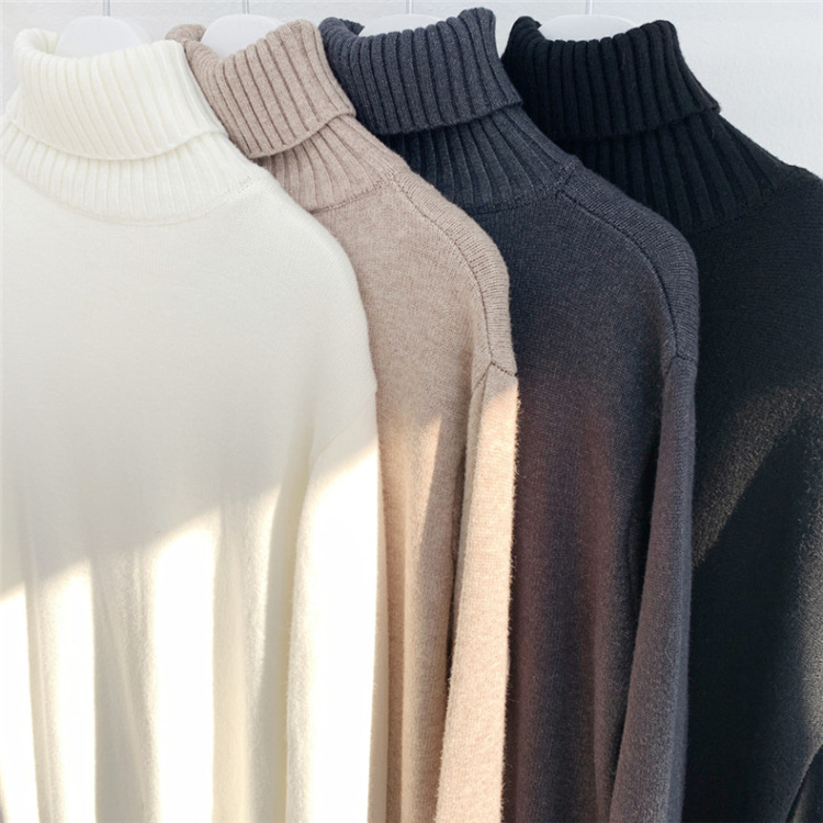 Title 8, Mid-length Over-the-knee Turtleneck Wool Base W...