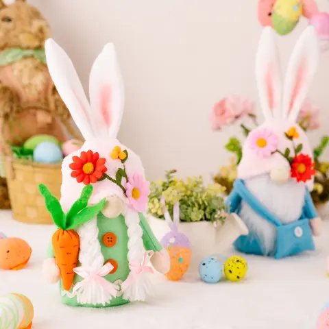 Easter Faceless Gnome Rabbit Doll DIY Handmade Home Decoration