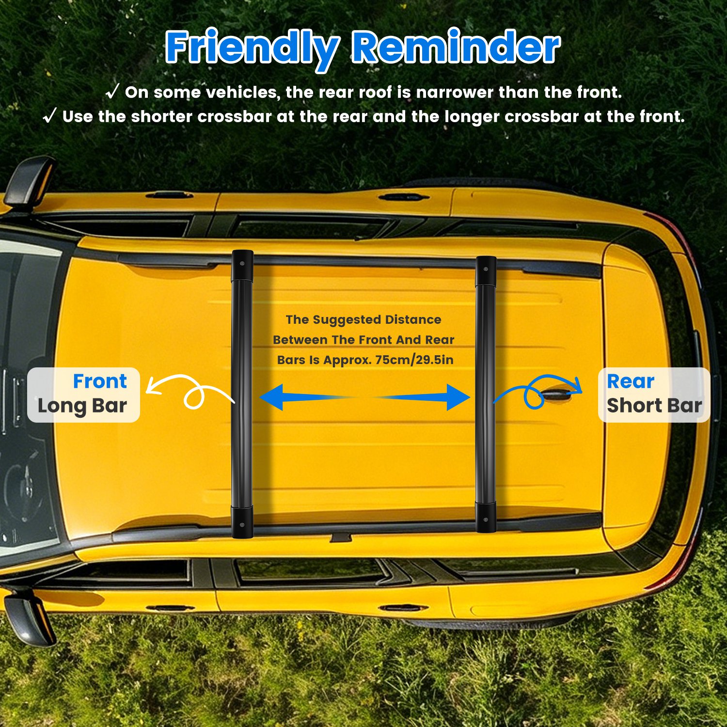 Roof Rack Cross Bars Fit For Ford Bronco Sport 2021-2026 On-Road Off-Road Aluminum Lockable Car Roof Crossbar Set For Factory Raised Side Rails 396LBS Capacity For Luggage Kayak Bike — foto 7