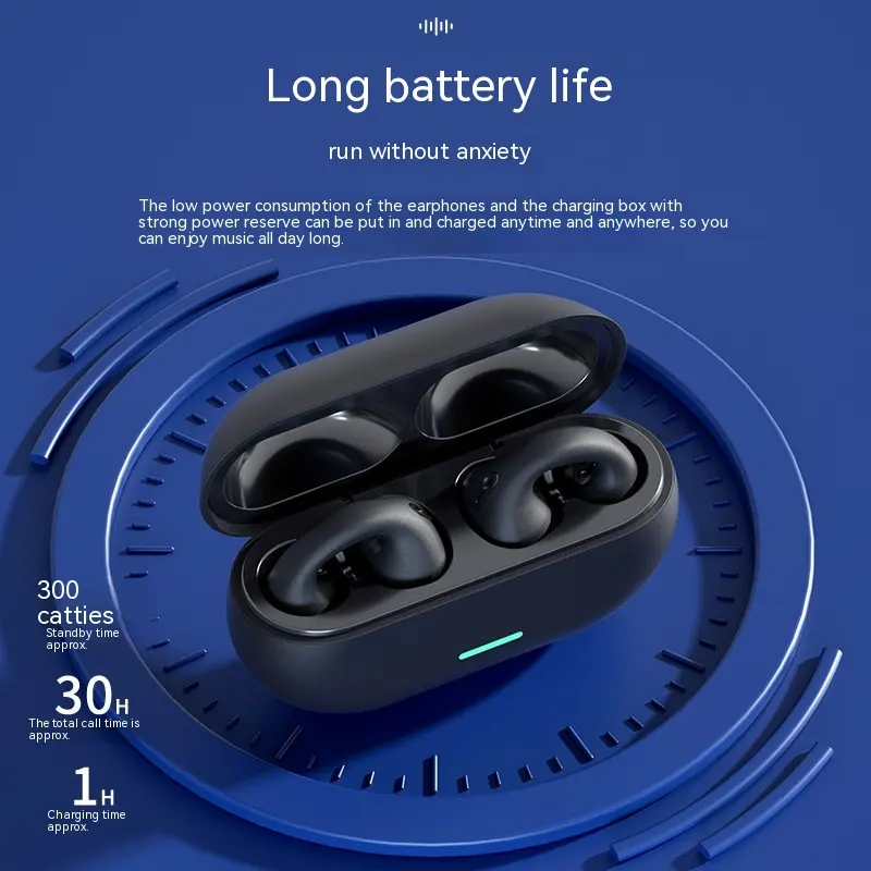 Wireless Ear Clip Bluetooth Headset TWS Comfortable