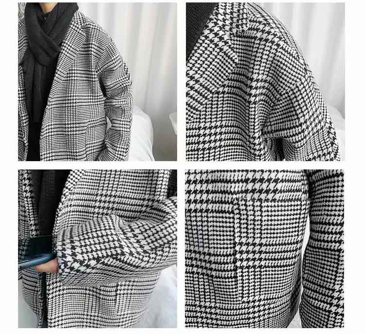 Men's Simple Thick Retro Tartan Suit