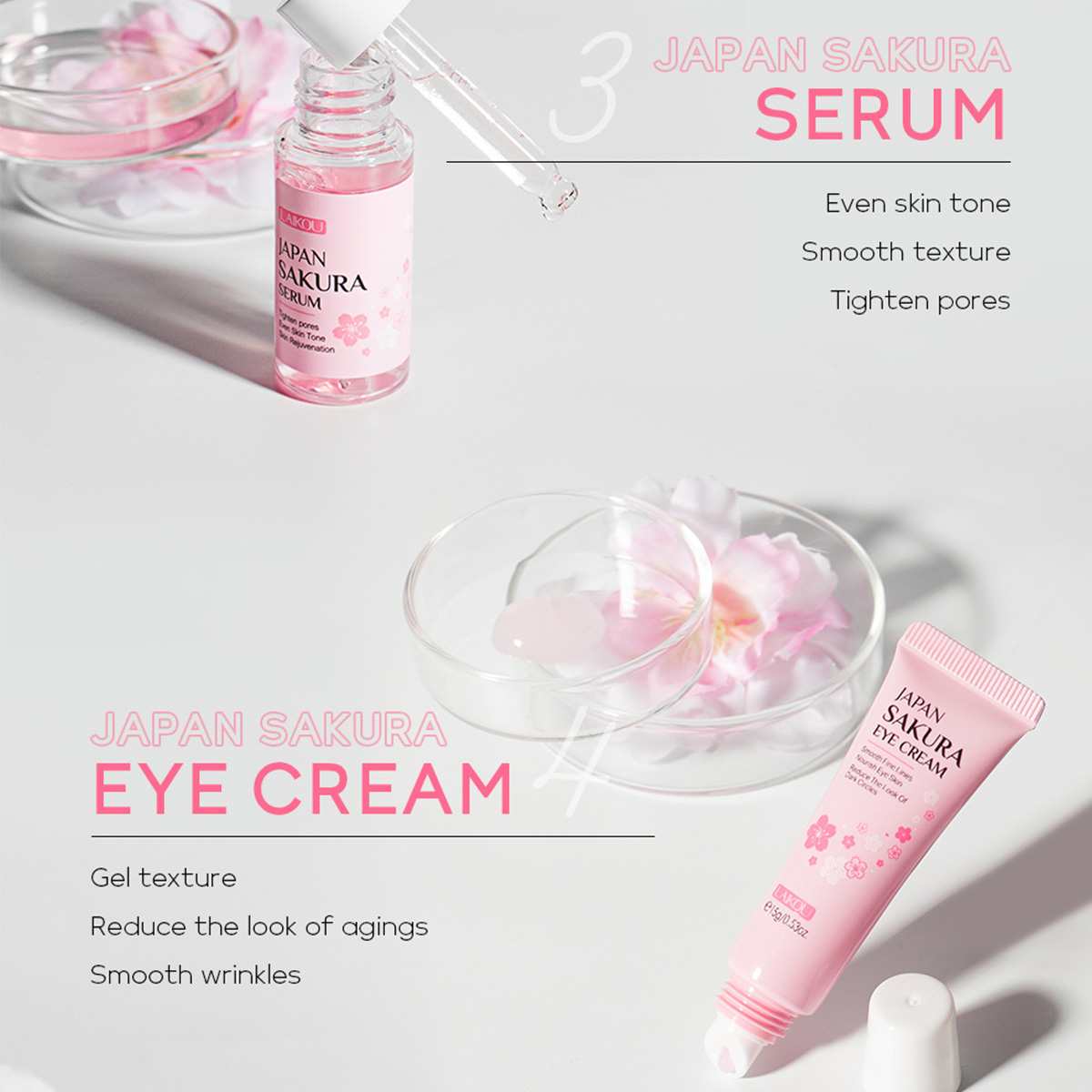 Japan Sakura Beauty Set for Women. Image of the product displayed in multiple variations.