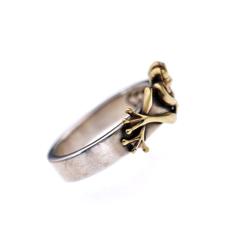 Tanabata Frog Prince Ring Simple Retro Hand-carved Couple Style