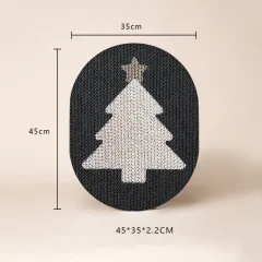 Cat Scratch Board Christmas Erect Type No Chip Toy - Christmas Tree With Black - View 1