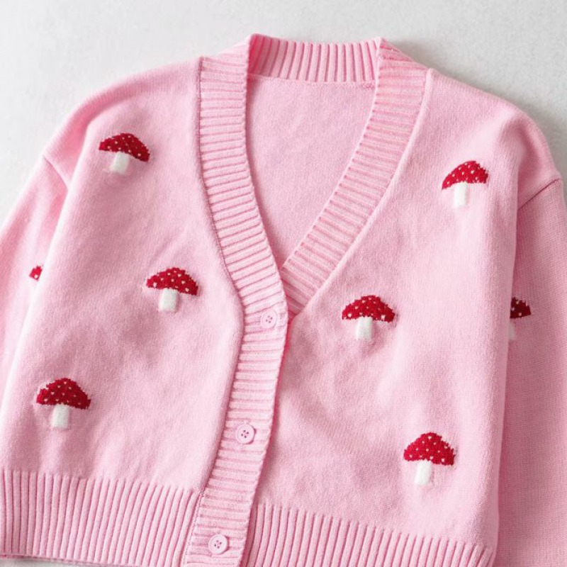 Long Sleeve V-Neck High Waist Cropped Knit Top