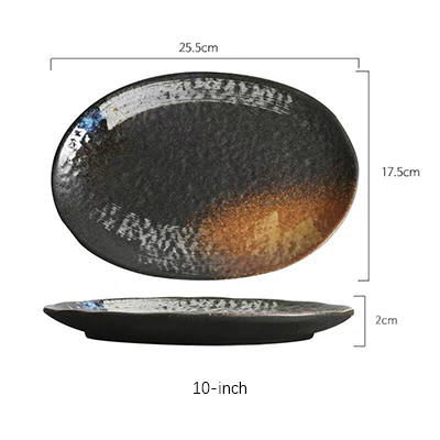 Title 6, Large Ceramic Rice Kitchen Household Flat Oval ...