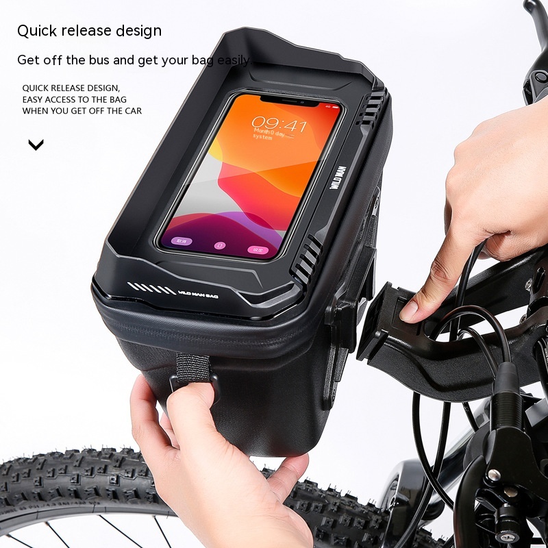 Title 6, EVA Hard Shell Mobile Phone Folding Bycicle Bag