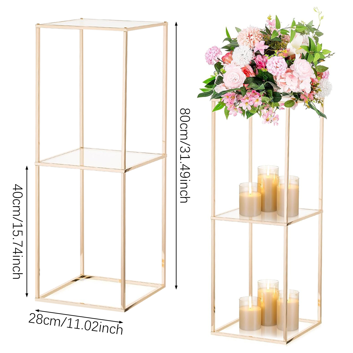 2Pcs 31.5inch Gold Flower Stands_voghion.com