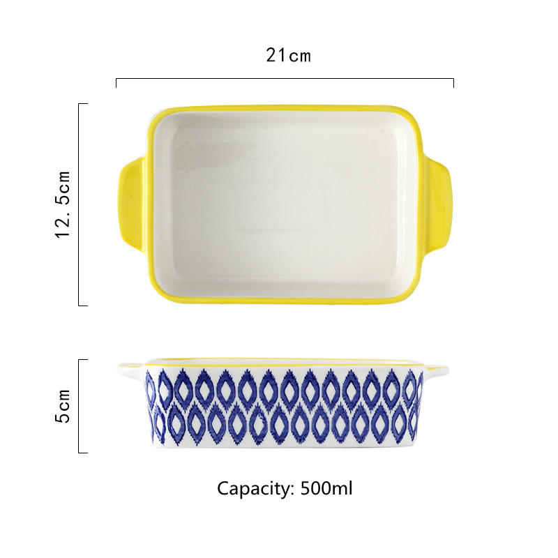 Title 4, Rectangular Plate And Binaural Baking Bowl