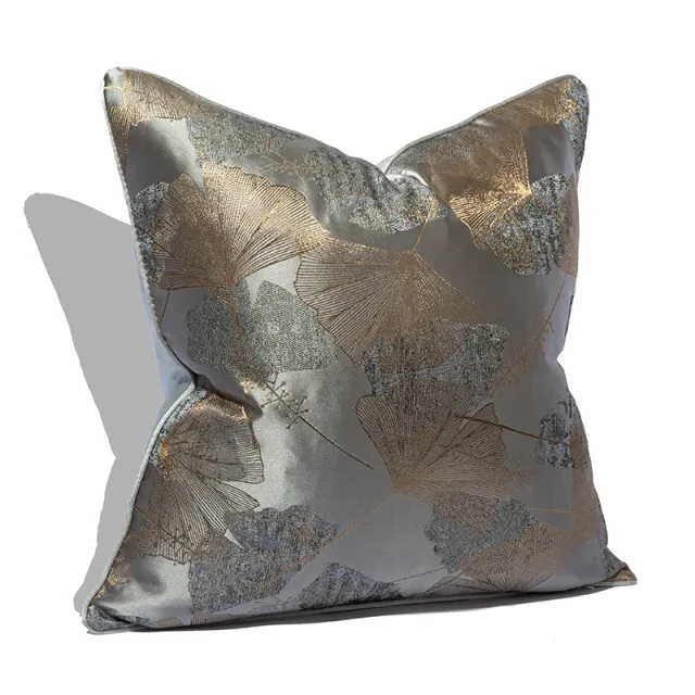 Modern Light Luxury Living Room Sofa Cushions Dark Grey Ginkgo Leaf - Shop at LoveMi