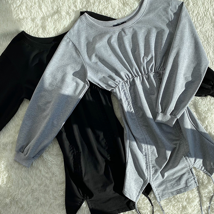 New European And American Style Slit Tie Dress Slimming