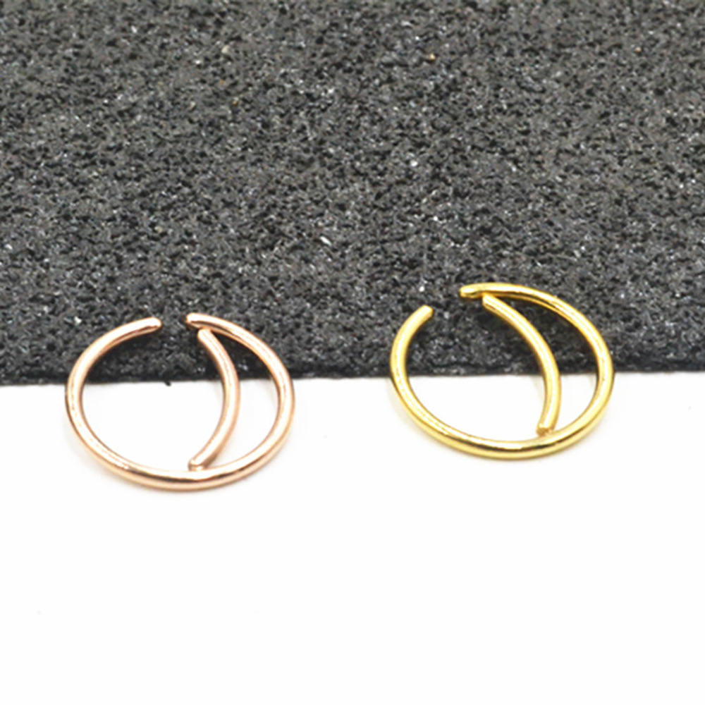 Stainless Steel Nose Ring Moon  Ear Bone Stud Ear Stud
