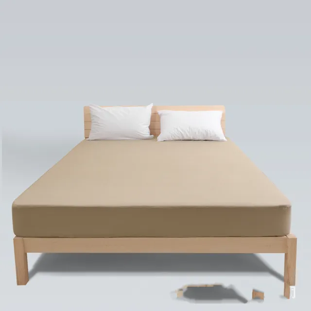 Solid Color Anti mite Bed Cover Urine Pad Camel - Shop at LoveMi