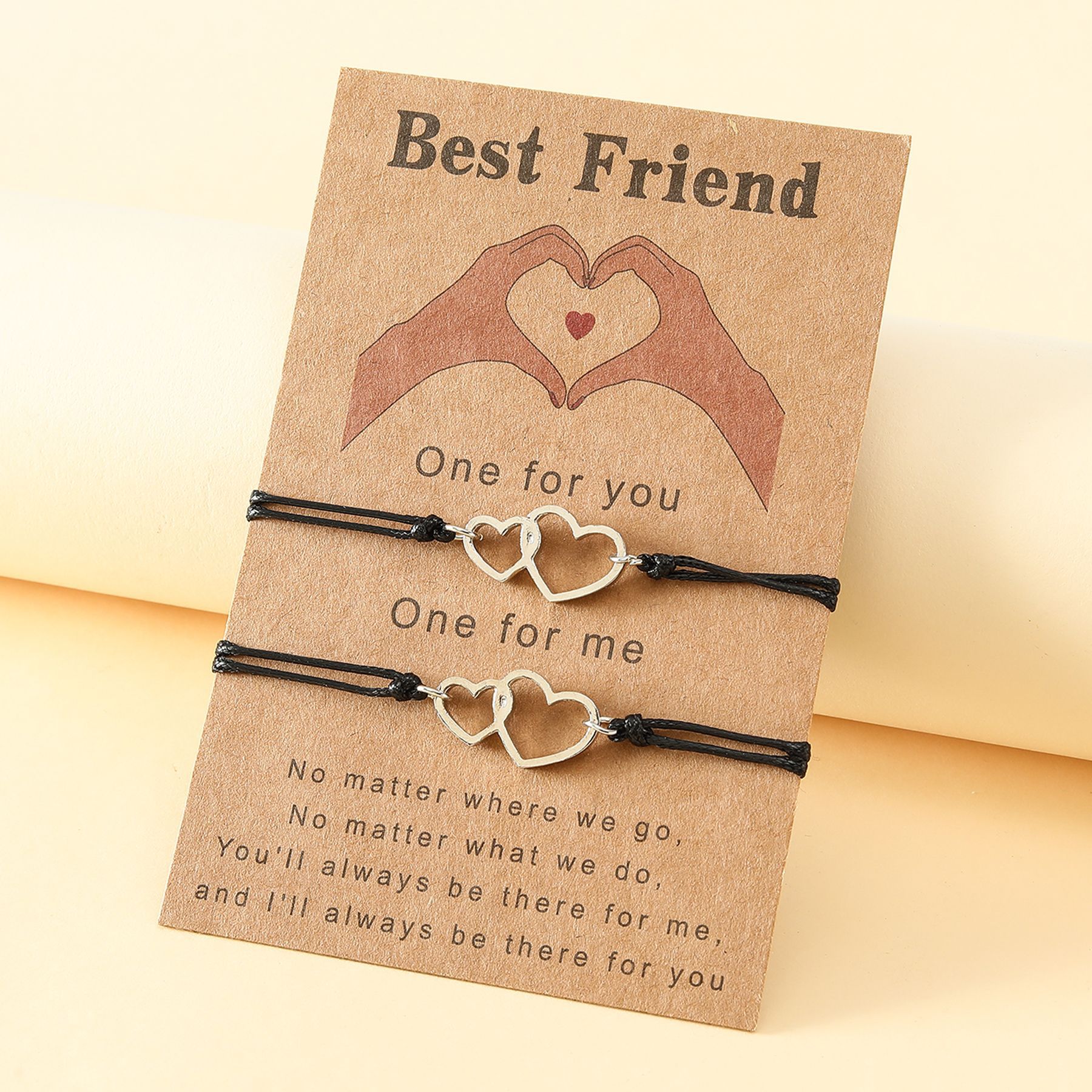 Title 3, Alloy Love Good Friend Card Handmade Bracelet