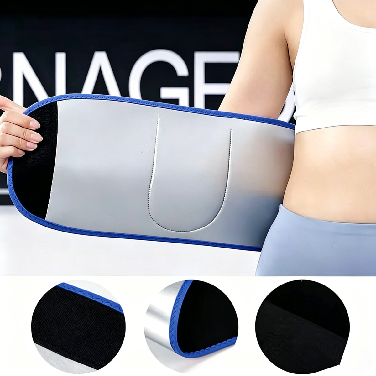 Sweat & Slim Waist Trimmer Belt - Reduce Tummy Size & Burn Fat Effectively