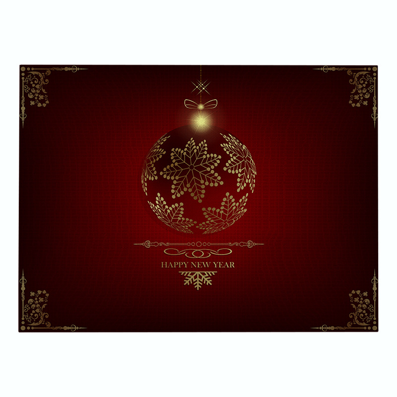 Title 2, Christmas Red Series Cotton And Linen Placemat