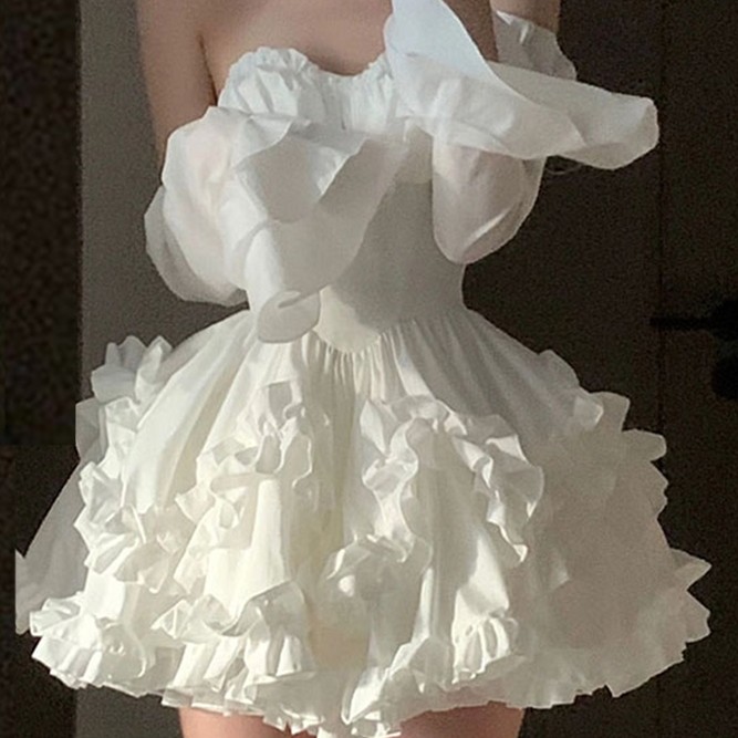 High End Exquisite And Unique Princess Dress White - Shop at LoveMi