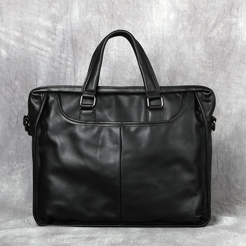 Men's Portable Leather Leisure Briefcase — foto 3