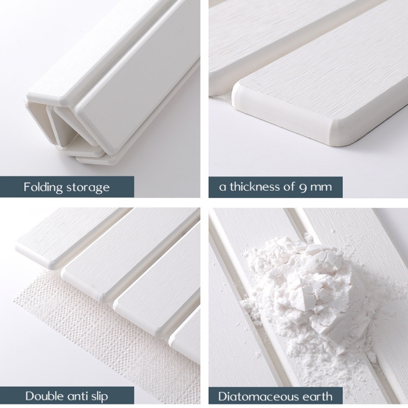 Foldable Stone Dish Drying Mat Super Absorbent Diatomaceous