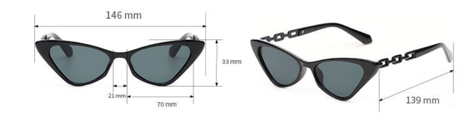 Title 1, Modische Cat-Eye-Sonnenbrille für Damen