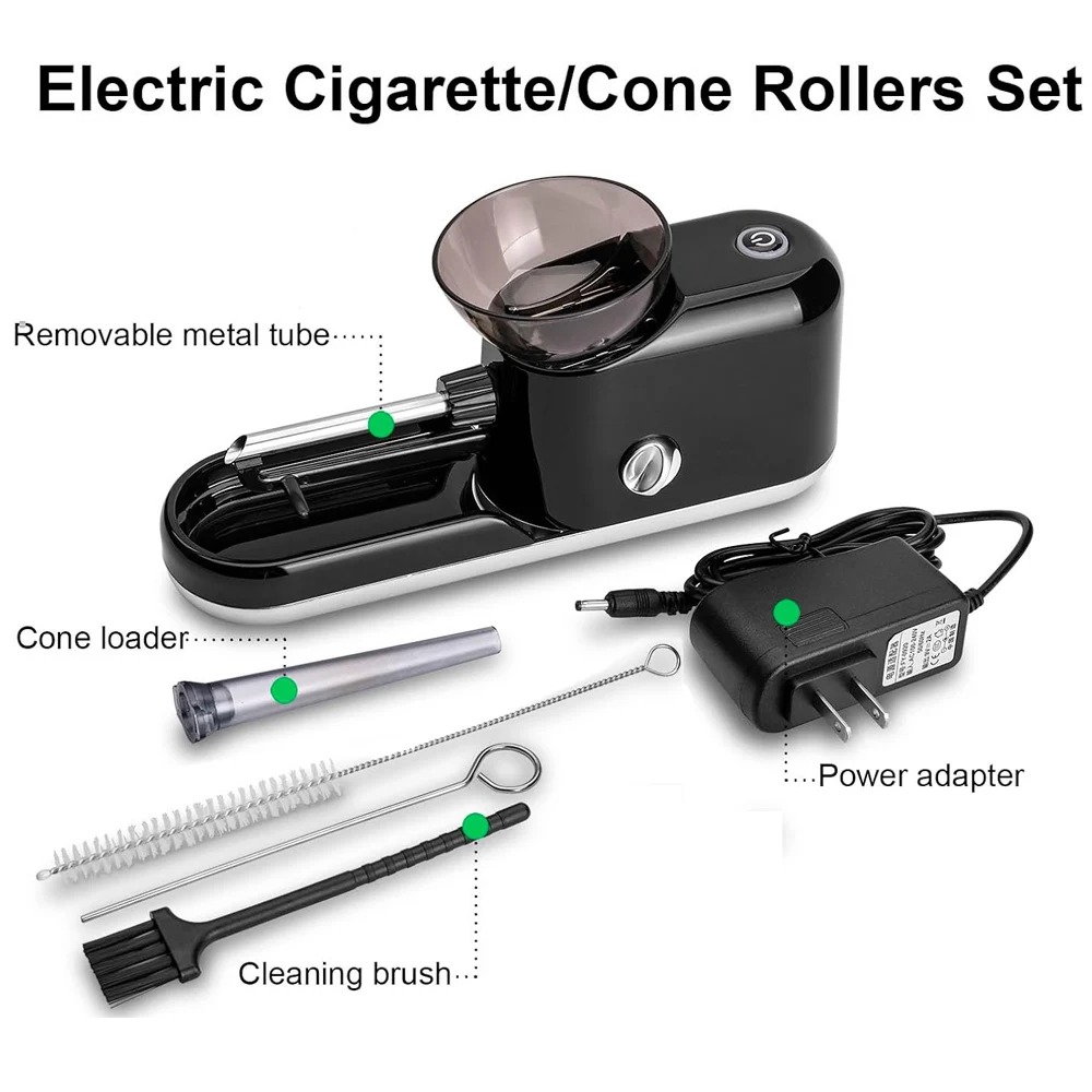 Electric Rolling Machine, Automatic Loader, Pre-rolled Cones, Tobacco Filling, Smoking, King-size Injector, Electric Rolling Machine — foto 6