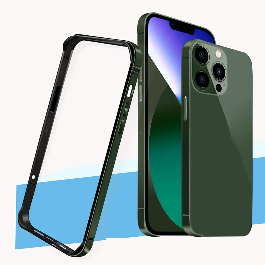 Ultra-thin Metal Frame Mobile Phone Case With Personalized Anti-fall
