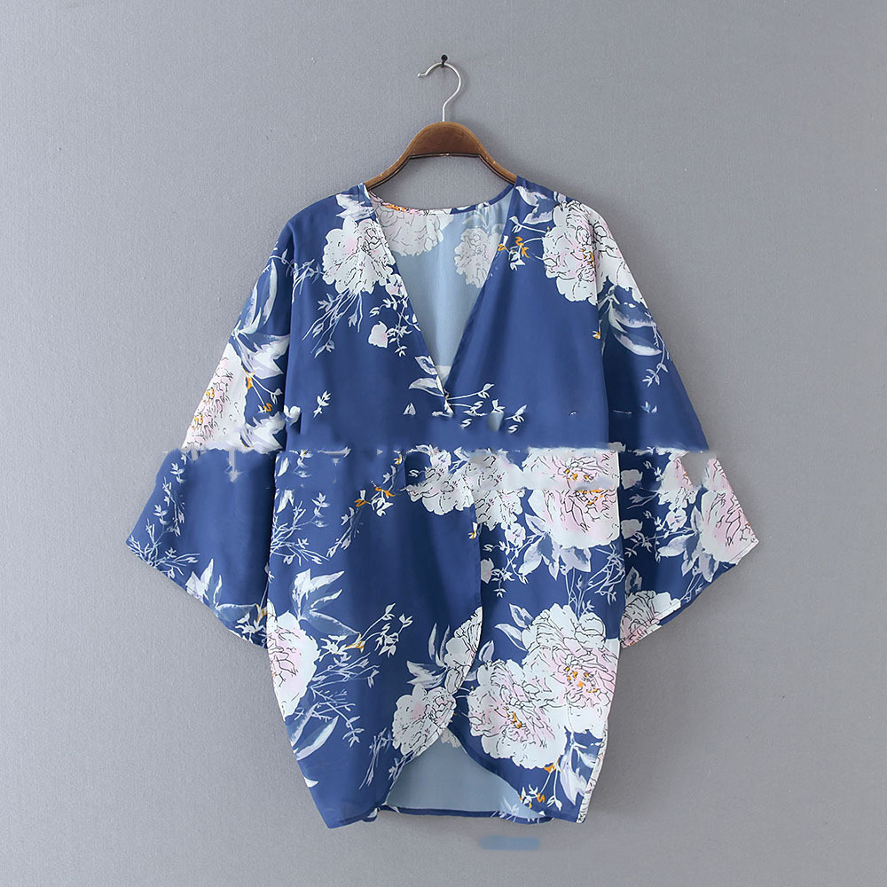 Title 4, Printed Chiffon Shirts Long-sleeved Women