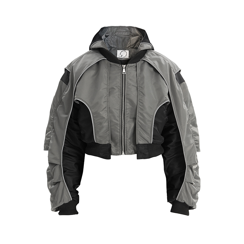 MA-1 Bomber Jacket Reflective Splicing Jacket