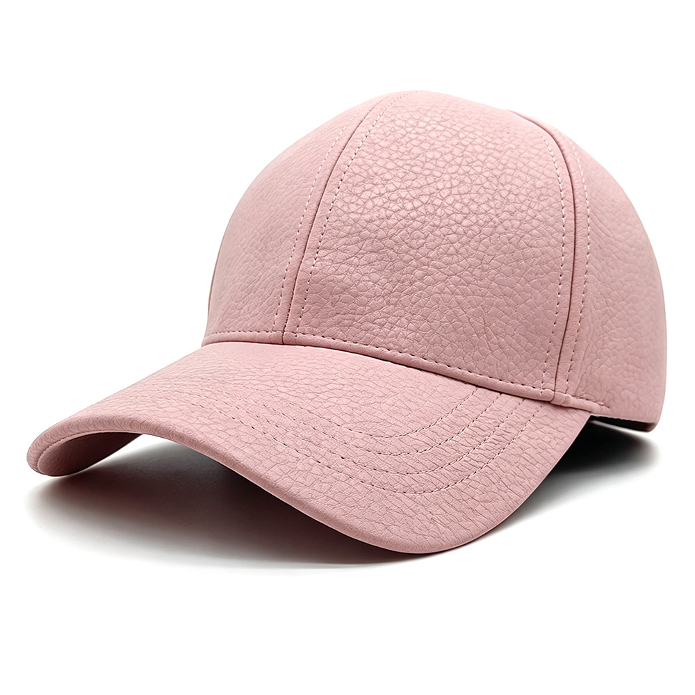 Șapcă de baseball din piele PU lucioasă, cu model de litchi, pentru primăvară și toamnă, simplă și elegantă, versatilă și rezistentă. Șapcă de baseball cu