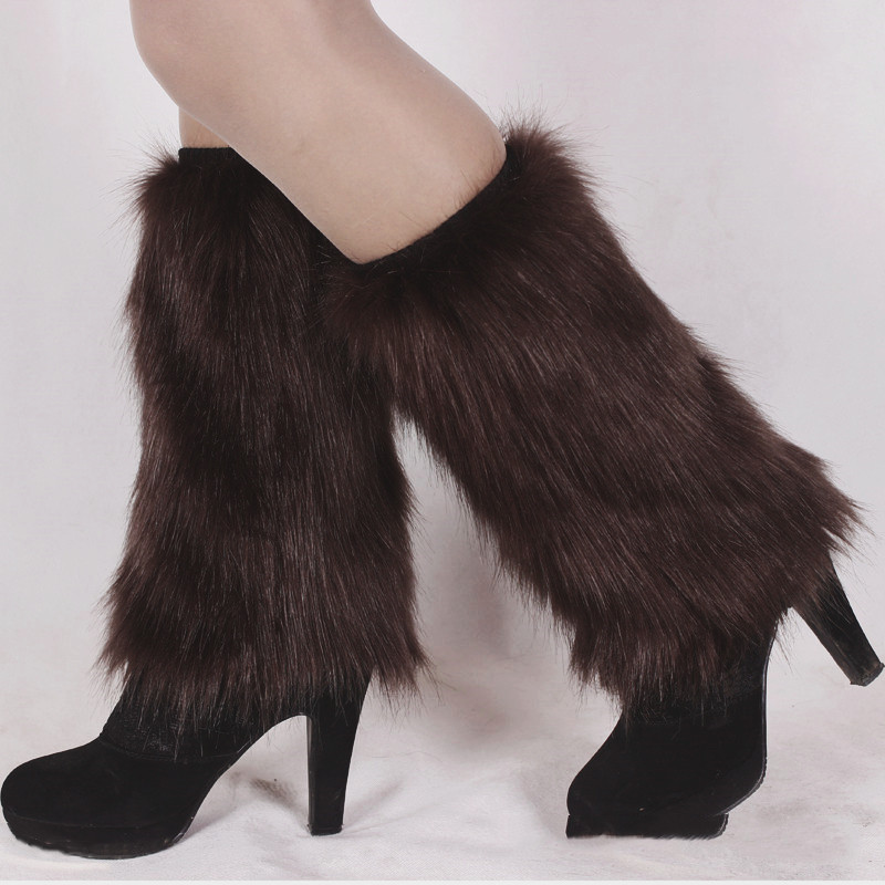 Title 1, Faux Fur Foot Cover Plush Shoe Cover Leg Cover ...