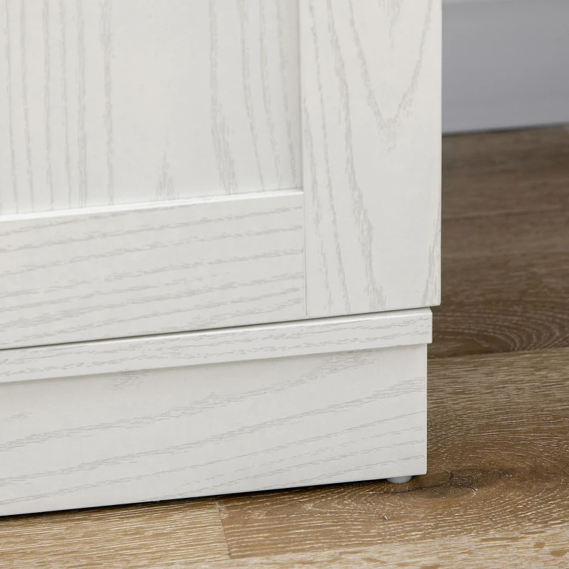 Kitchen Pantry Storage Cabinet, 14-Tier Freestanding Kitchen Cupboard For Living Room, Dining Room Storage, White