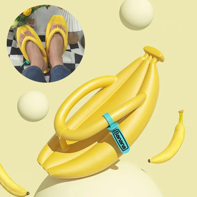 Cute Banana Shoes Soft Flip Flops Slippers Summer Beach