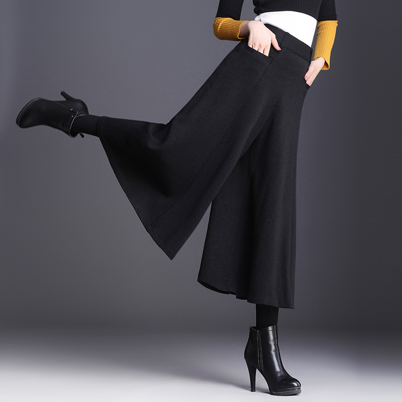 Title 3, Autumn And Winter New Woolen Trousers Cropped T...